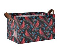 Caihoyu Cestas de almacenamiento para estantes, asas de transporte | Plegable de 16.9 x 11.9 x 10 pulgadas para un fácil almacenamiento en armario, lavandería, baño, gabinetes