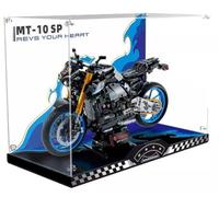 Caikbms Vitrina Acrílica Compatible con El Modelo Motocicleta Lego 42159, Vitrina Caja Modelo Transparente Prueba Polvo (Solo Caja Presentación) A