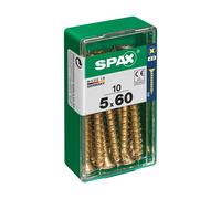 Caja 10 uds. tornillo madera spax cab. plana yellox 5,0x60mm spax