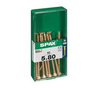 Caja 10 uds. tornillo madera spax cab. plana yellox 5,0x80mm spax