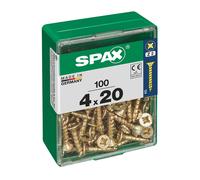 Caja 100 uds. tornillo madera spax cab. plana yellox 4,0x20mm spax