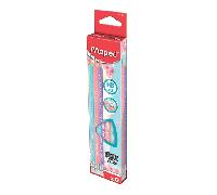 CAJA 12 LAPICES DE GRAFITO CON GOMA HB COLORES SURTIDOS MAPED 851730