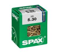 Caja 125 uds. tornillo madera spax cab. plana yellox 5,0x30mm spax