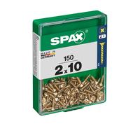 Caja 150 uds. tornillo madera spax cab. plana yellox 2,0x10mm spax