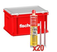 Caja 20 Botes Anclaje/Taco químico FISCHER FIS P Plus 300 T + Caja Plástico 573261