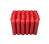 Caja 24 Velones Liturgicos Rojos Grandes 26,5x6cm Cera de Parafina Duración 8 Dias (GRANDE EXTRA ALTO, ROJO)