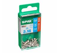 Spax Tornillo para madera Cabeza plana Inox A2 3,0 x 16 mm Caja 25 uds