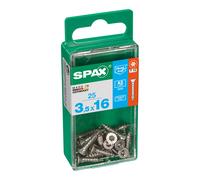 Caja 25 uds. tornillo madera spax cab. plana inox a2 3,5x16mm spax