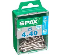 Spax International Tornillo para madera SPAX 4,0x40mm cabeza plana inox A2 - Caja 25 uds