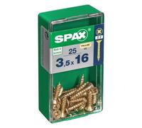 CAJA 25 uds. TORNILLO MADERA SPAX CAB. PLANA YELLOX 3,5x16mm SPAX