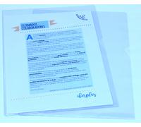 Caja 50 dossier formato folio 'l' c/uñero pvc cristal 150 micras ibe