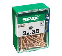Caja 50 uds. tornillo madera spax cab. plana yellox 3,5x35mm spax
