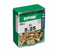 CAJA 50 uds. TORNILLO MADERA SPAX CAB. PLANA YELLOX 5,0x25mm SPAX