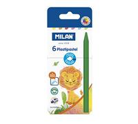 Milan plastipastel pack de 6 ceras de colores redondas - colores surti