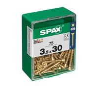 Caja 75 uds. tornillo madera spax cab. plana yellox 3,5x30mm spax