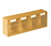 Caja abatible modular eurokraft basic, amarillo pastel, poliestireno
