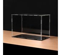 Caja acrílica Caja expositora Grande de acrílico Alternativa al Vidrio, Vitrina Transparente Antipolvo para Figuras de acción, Juguetes y miniaturas, Montaje fácil(Black Base,60x40x40cm)