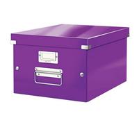 Caja Almacenaje LEITZ WOW Click & Store Violeta, Din-A4 Cartón Forrado
