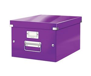 Caja Almacenaje LEITZ WOW Click & Store Violeta, Din-A4 Cartón Forrado