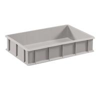 Caja apilable de polietileno con nervaduras de refuerzo exteriores mauser, capacidad 20 l