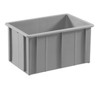 Caja apilable de polietileno con nervaduras de refuerzo exteriores mauser, capacidad 37 l