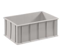 Caja apilable de polietileno con nervaduras de refuerzo exteriores mauser, capacidad 42 l
