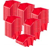 Caja apilable para taller KADAX, pequeña caja de clasificación fabricada en plástico PP, caja de almacenamiento transparente disponible en varios colores