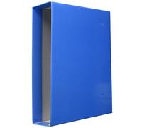 CAJA ARCHIVADOR LIDERPAPEL DE PALANCA CARTON FOLIO DOCUMENTA LOMO 75MM CELESTE