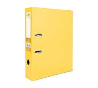 Caja archivador liderpapel de palanca carton folio documenta lomo 75mm color amarillo