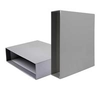 CAJA ARCHIVADOR LIDERPAPEL DE PALANCA CARTON FOLIO DOCUMENTA LOMO 82MM COLOR GRIS