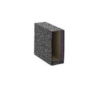 Caja Archivador PRAXTON PREMIUM Negro Jaspeado, 4º Ancho 75 mm.
