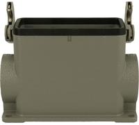Caja base HARTING Han 16B HMC, alta, con 2 salidas laterales para cables de M25, y equipada con 1 soporte longitudinal - 1 unidad