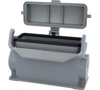 Caja base HARTING Han 24B, alta, con 1 salida de cable lateral PG21, equipada con 1 soporte longitudinal y tapa protectora de plástico - 1 unidad