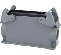 Caja base HARTING Han 24B, alta, con 1 salida lateral para cable PG21, equipada con 2 soportes transversales, con rosca PG21 y rango de sujeción