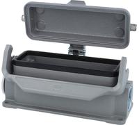 Caja base HARTING Han 24B, baja, con 1 salida lateral para cable M25, incluye 1 soporte longitudinal con tapa protectora de metal - 1 unidad