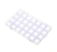 Caja clasificadora para piezas pequeñas con 28 compartimentos, caja transparente de 22 x 12,8 x 1,7 cm, práctico organizador de piezas pequeñas para perlas, joyas y suministros de manualidades, caja