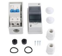 Caja combinada solar fotovoltaica de la célula con el interruptor impermeable del disyuntor de la CA y la caja de conexiones, incluyendo el prensaestopas M20 para la conexión (25A)