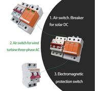 Caja combinadora CC para paneles solares - Distribuidor de 12V, 24V, 48V con protección contra sobretensiones
