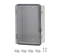 Caja Conexiones Estanca IP67,Caja Distribución Eléctrica,Caja Registro Electrico,PC Transparente Carcasa Industrial,para la Protección de Tomas de Corriente (300x200x130mm)