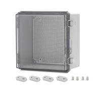 Caja Conexiones Estanca IP67,Caja Distribución Eléctrica,Caja Registro Electrico,PC Transparente Carcasa Industrial,para la Protección de Tomas de Corriente (210x210x140mm)