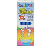 Caja de 12 rotuladores monocolor jumbo, con punta gruesa, color azul