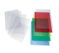 Caja de 50 unidades dossier uñero a4 de pvc con lomo doblado cristal