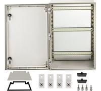 Caja de acero NEMA, 60 x 40 x 23 cm. Caja de conexión de fibra óptica NEMA 4X, con protección IP66 contra el agua y el polvo. Caja de conexión eléctrica para uso en interiores y exteriores, con placa 