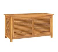 Caja De Almacenaje De Jardín Con Bolsa Teca Maciza 114x50x58 Cm Vidaxl