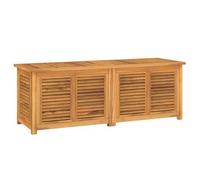 Caja De Almacenaje De Jardín Con Bolsa Teca Maciza 150x50x55 Cm Vidaxl