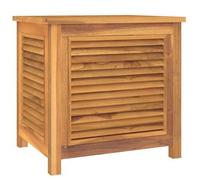 Caja De Almacenaje De Jardín Con Bolsa Teca Maciza 60x50x58 Cm Vidaxl