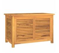 Caja De Almacenaje De Jardín Con Bolsa Teca Maciza 90x50x58 Cm Vidaxl
