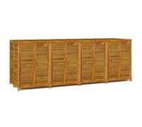 Caja De Almacenaje De Jardín Madera Maciza Acacia 280x87x104 Cm Vidaxl