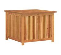 vidaXL Caja de almacenaje jardín Cofre Bolsa resistente al agua Madera maciza acacia 75x75x58 cm