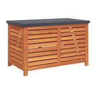 Caja De Almacenaje De Jardín Madera Maciza Eucalipto 90x48x55cm Vidaxl